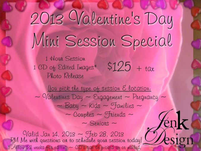2013 Valentine's Day Mini Sessions!